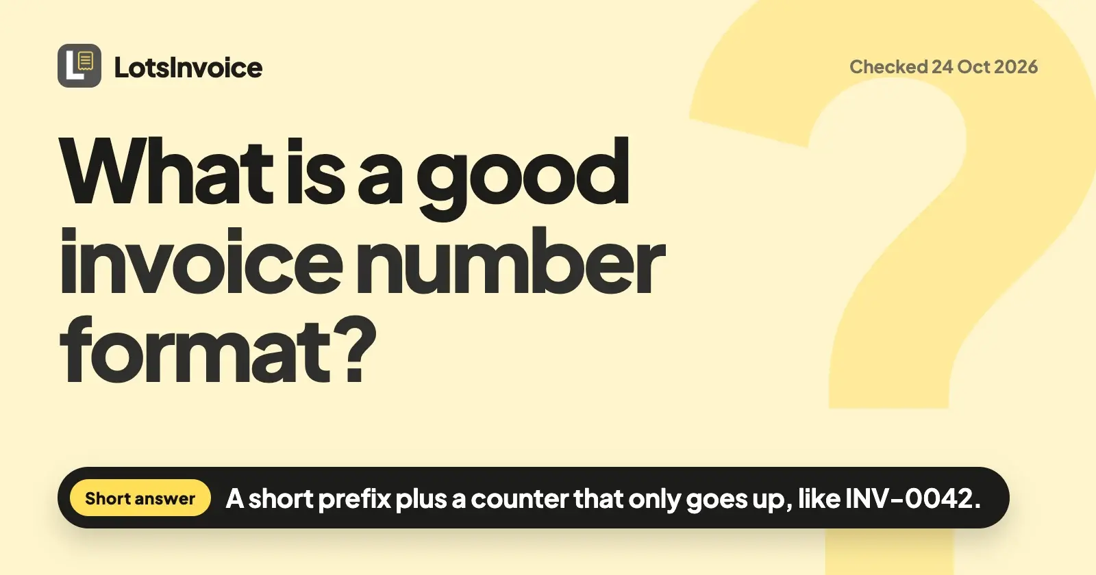 Invoice Number Format: Examples and Automatic Numbering