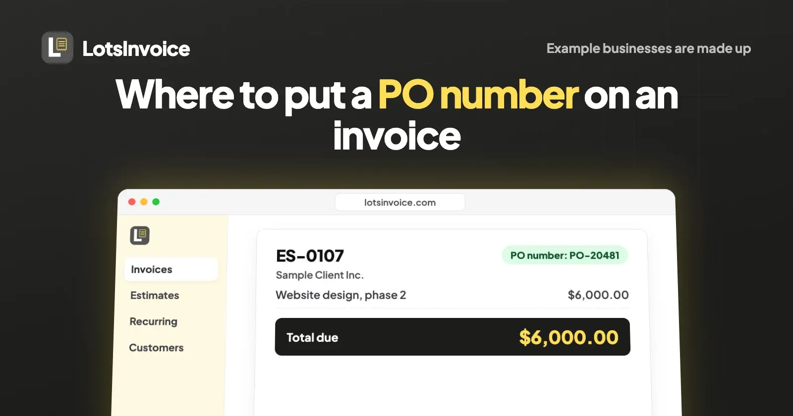 Where to Put a PO Number on an Invoice (With Examples)